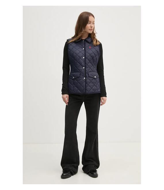 Longsleeve Polo Ralph Lauren χρώμα: μαύρο, 211941175