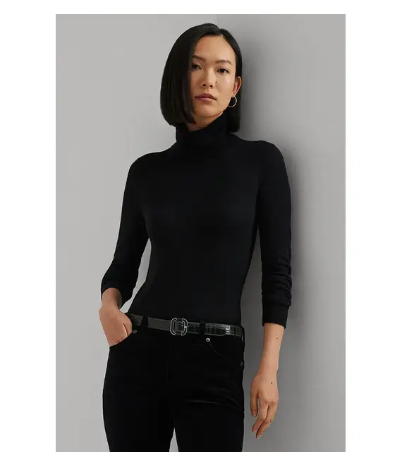 Ένα πουλόβερ σε μείγμα μεταξιού Lauren Ralph Lauren χρώμα: μαύρο, 200940470