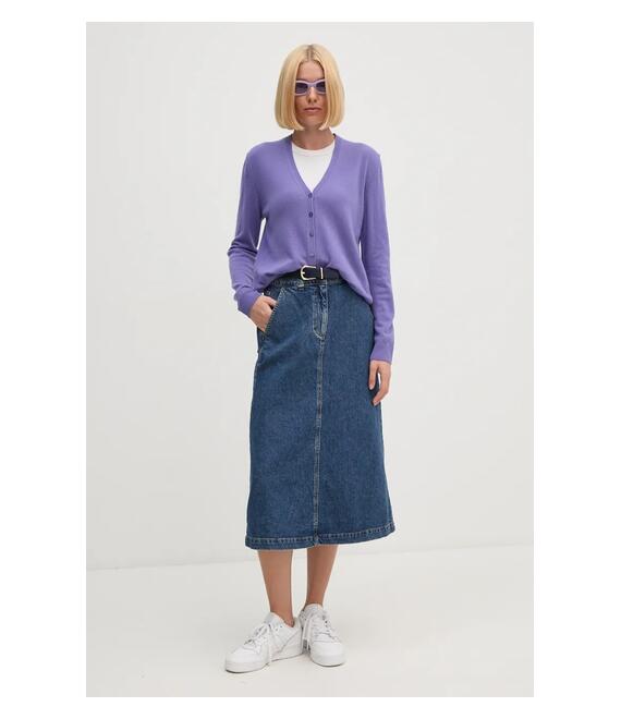 Μάλλινη ζακέτα United Colors of Benetton χρώμα: μοβ, 1002D6879