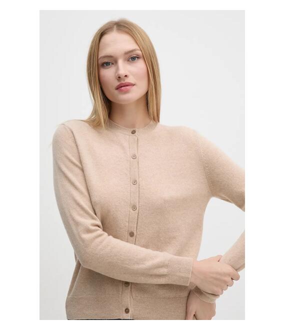 Ζακέτα κασμίρ United Colors of Benetton χρώμα: μπεζ, 1033D5016