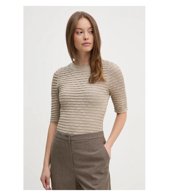Πουλόβερ Dkny χρώμα: μπεζ, P4GSAR10