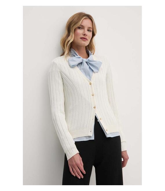 Πλεκτή ζακέτα Pepe Jeans IZABEL CARDIGAN χρώμα: μπεζ, PL702225