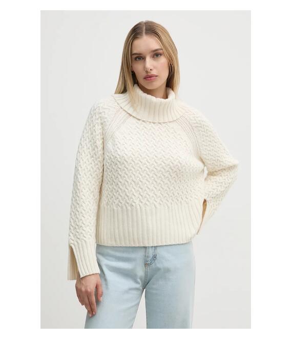 Πουλόβερ Barbour χρώμα: μπεζ, LKN1589
