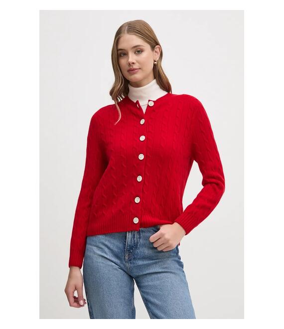 Μάλλινη ζακέτα Barbour Barbour x Alexa Chung χρώμα: κόκκινο, LKN1608