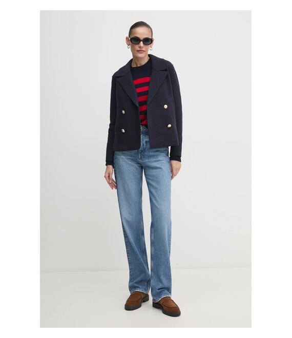 Μάλλινο πουλόβερ Barbour Barbour x Alexa Chung γυναικείο, χρώμα: ναυτικό μπλε, LKN1607
