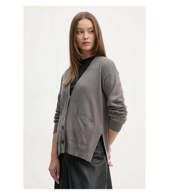 Ζακέτα με μείγμα κασμίρ Sisley χρώμα: γκρι, 102HM601Z