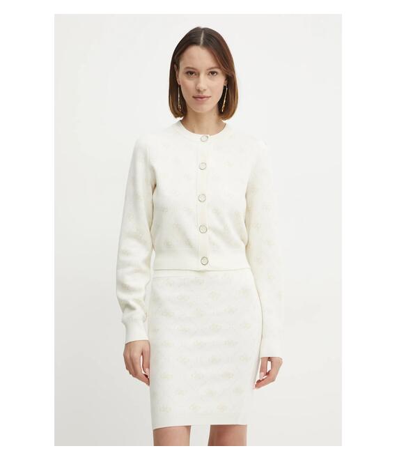 Ζακέτα από μίγμα μαλλιού Guess SARAH χρώμα: μπεζ, W4BR0D Z3JD2