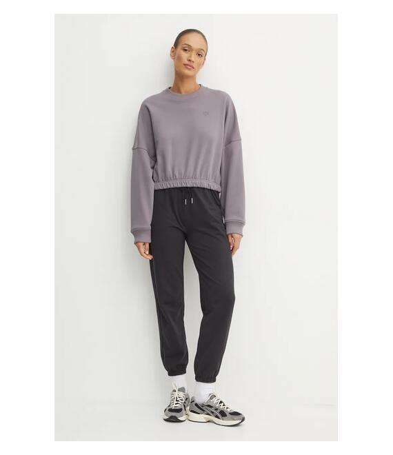 Βαμβακερή μπλούζα adidas Originals Premium Essentials Sweater γυναικεία, χρώμα: μοβ, IY9709