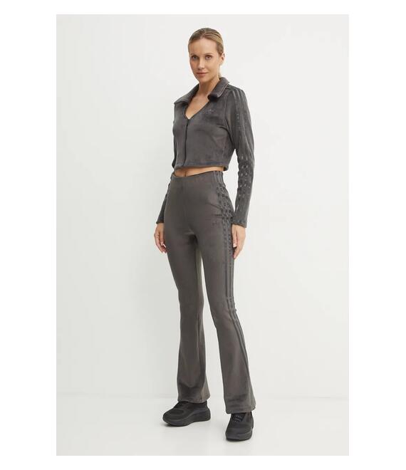 Μπλούζα adidas Originals Femme Galore Rib Cardigan χρώμα: γκρι, JN3019