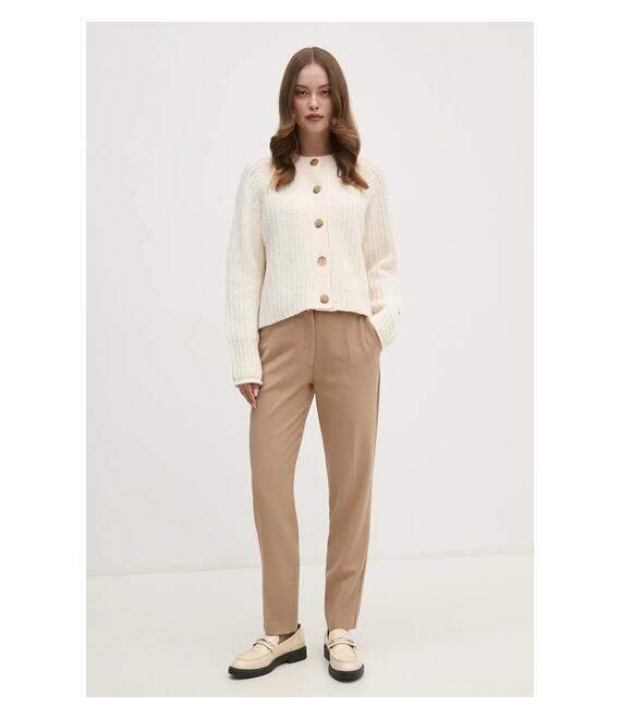Μάλλινη ζακέτα Tommy Hilfiger χρώμα: μπεζ, WW0WW44134