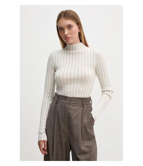 Πουλόβερ Calvin Klein Jeans χρώμα: μπεζ, J20J224219 Πουλόβερ Calvin Klein Jeans χρώμα: μπεζ, J20J224219