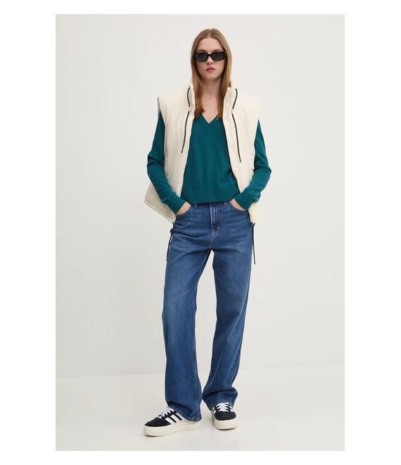 Πουλόβερ Tommy Jeans χρώμα: πράσινο, DW0DW18670