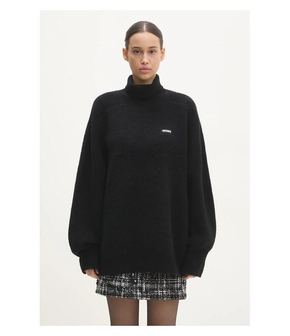Μάλλινο πουλόβερ Rotate Turtleneck γυναικείο, χρώμα: μαύρο, 113128100