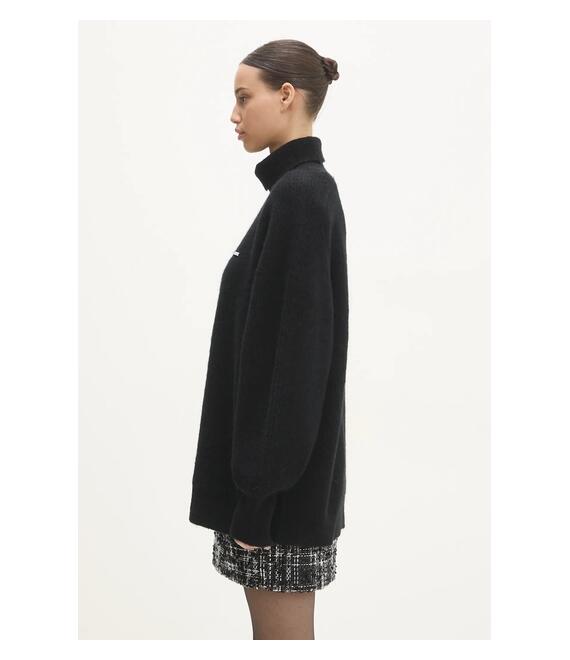 Μάλλινο πουλόβερ Rotate Turtleneck γυναικείο, χρώμα: μαύρο, 113128100