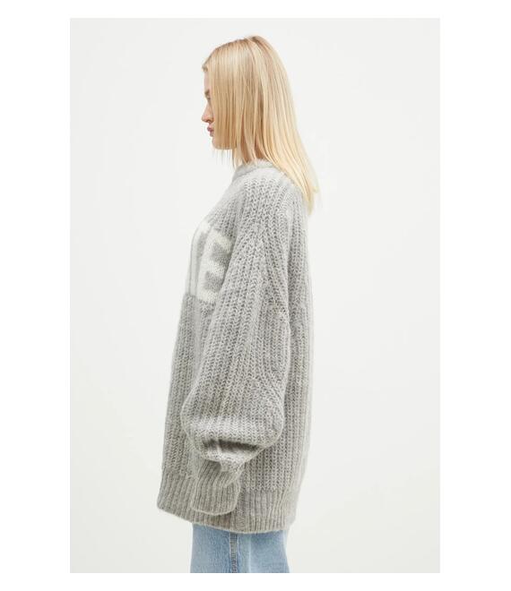 Μάλλινο πουλόβερ Rotate Knitted Logo γυναικείο, χρώμα: γκρι, 1137491789