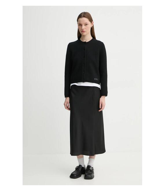 Μάλλινη ζακέτα A.P.C. cardigan mila χρώμα: μαύρο, WVBDK.F22301