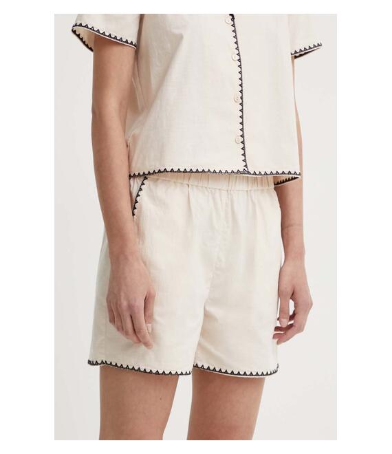 Βαμβακερό σορτσάκι Résumé BeatriceRS Shorts χρώμα: μπεζ, 121881184