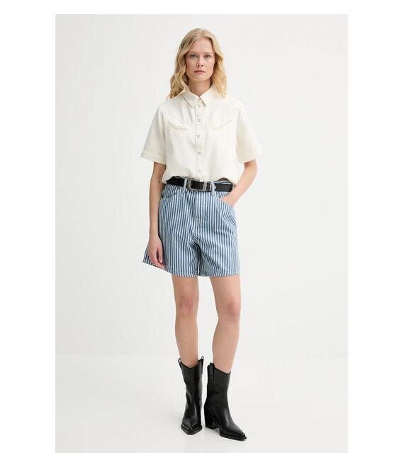 Τζιν σορτς Levi's HIGH BAGGY SHORT χρώμα: μπλε, A9311