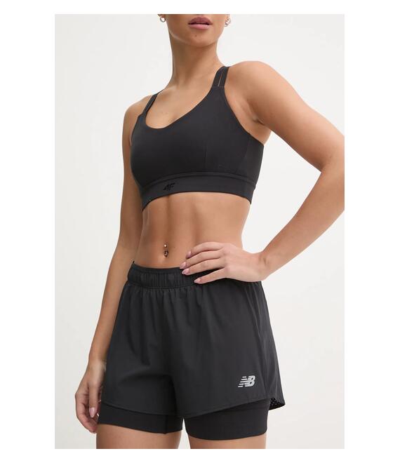 Σορτς τρεξίματος New Balance χρώμα: μαύρο, WS41287BK