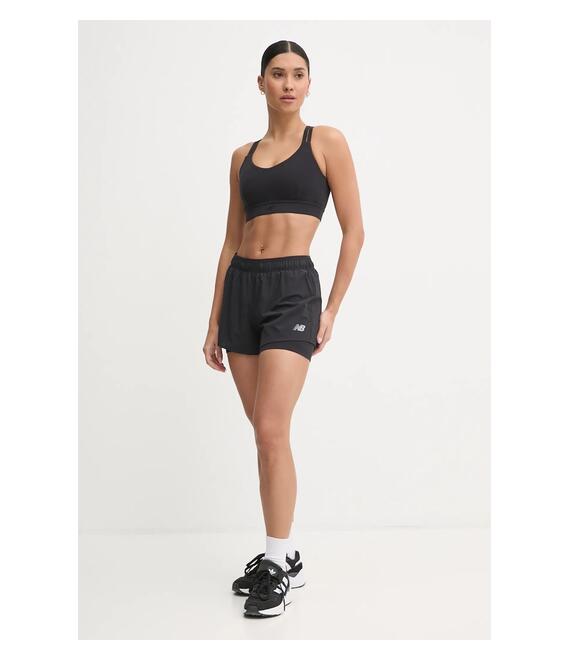 Σορτς τρεξίματος New Balance χρώμα: μαύρο, WS41287BK