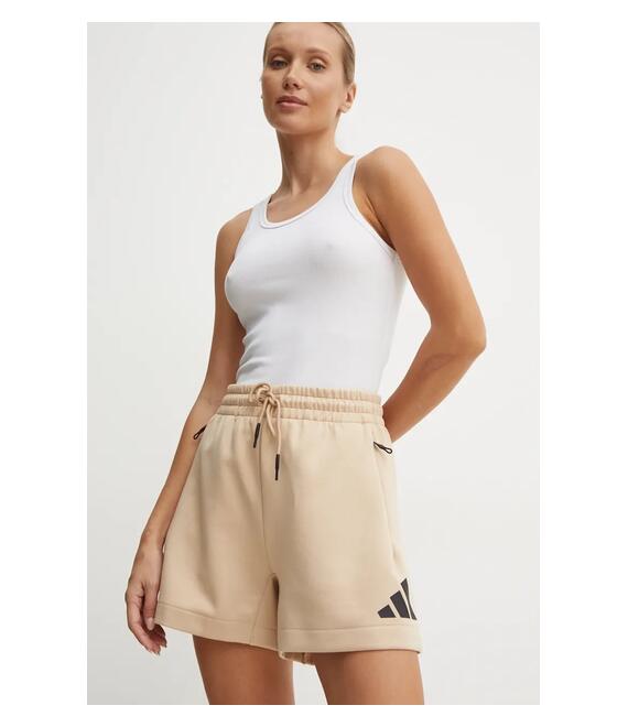 Σορτς adidas ZNE χρώμα: μπεζ, JD9584