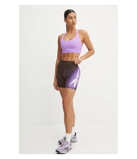 Σορτς προπόνησης Reebok LUX Collection χρώμα: καφέ, 100205570