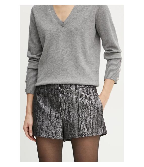 Σορτς MICHAEL Michael Kors χρώμα: ασημί, MF430QJF12