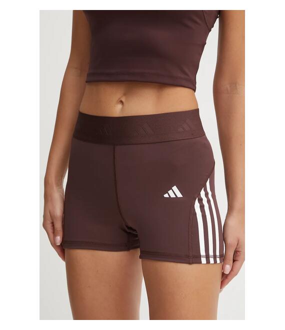 Σορτς προπόνησης adidas Performance Hyperglam χρώμα: καφέ, IX3219
