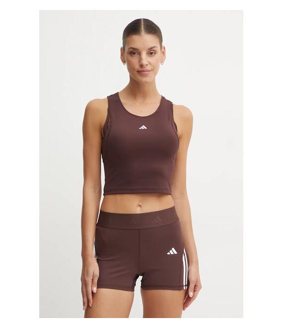 Σορτς προπόνησης adidas Performance Hyperglam χρώμα: καφέ, IX3219
