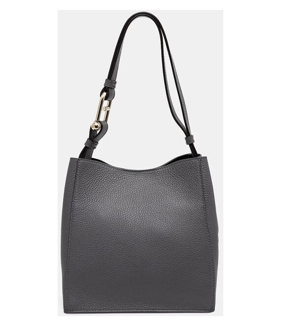 Δερμάτινη τσάντα Furla χρώμα: γκρι, WB01373.HSF000.2269S