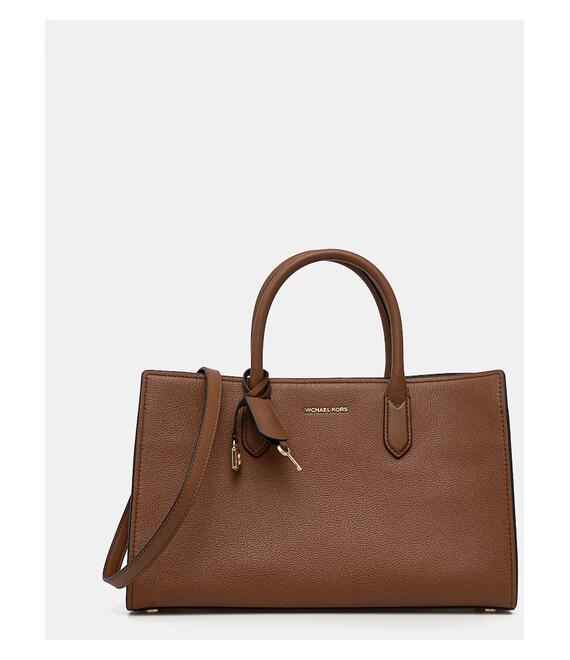 Δερμάτινη τσάντα MICHAEL Michael Kors χρώμα: καφέ, 30F4GETS2L