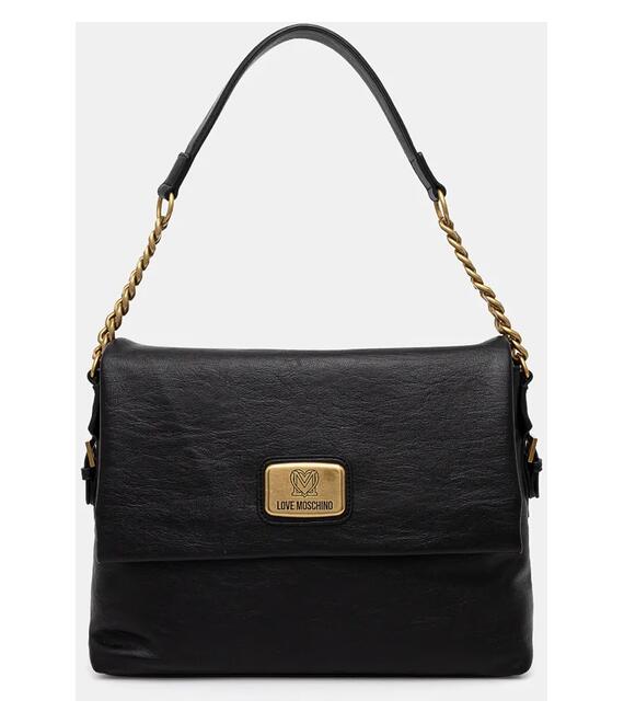 Τσάντα Love Moschino χρώμα: μαύρο, JC4271PP0L