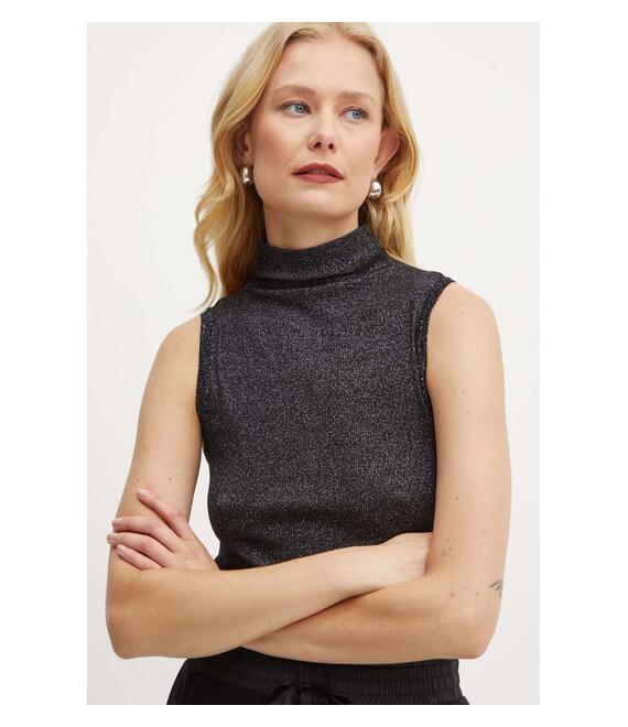 Top Patrizia Pepe χρώμα: μαύρο, 8K0217 K128