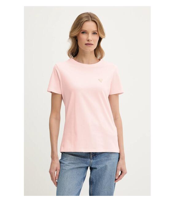 Μπλουζάκι Guess COLETTE χρώμα: ροζ, V4YI09 J1314