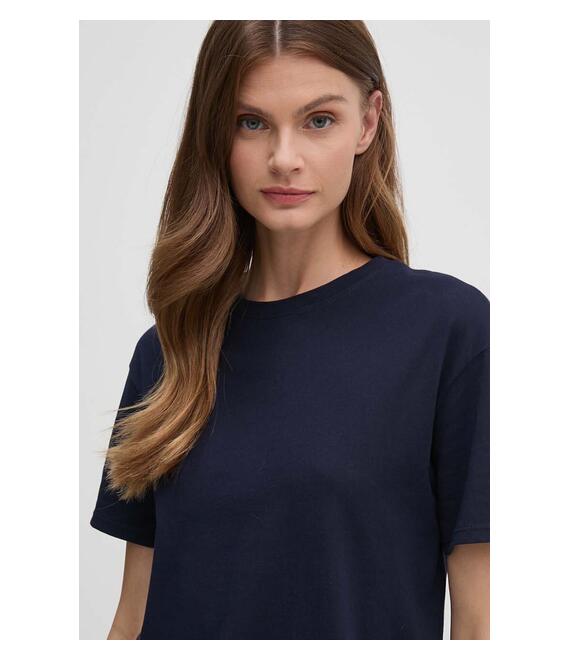 Βαμβακερό μπλουζάκι United Colors of Benetton γυναικείο, χρώμα: ναυτικό μπλε, 3096D102O