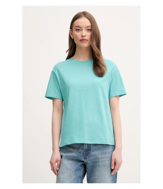 Βαμβακερό μπλουζάκι United Colors of Benetton γυναικείο, χρώμα: ροζ, 3096D102O