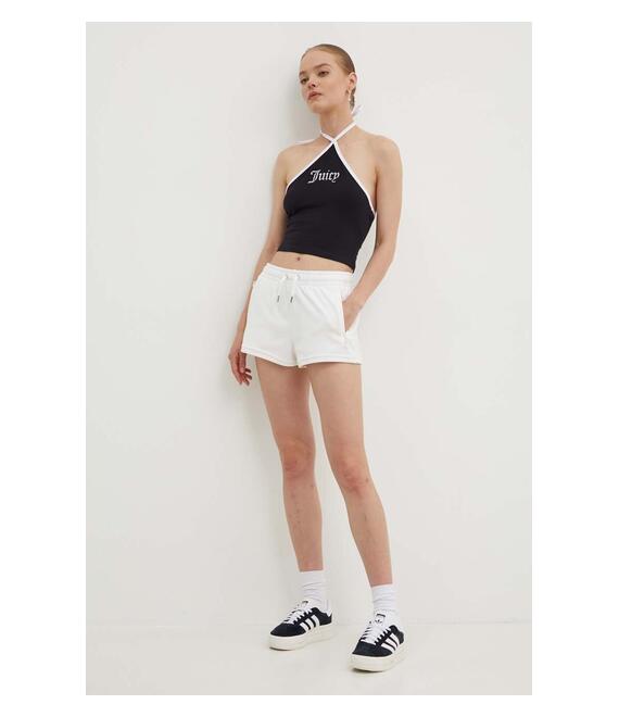 Top Juicy Couture CONTRAST CROSS OVER HALTER TOP χρώμα: μαύρο, JCWCT24304