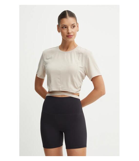 Μπλουζάκι γιόγκα adidas Performance Yoga χρώμα: μπεζ, IX0467