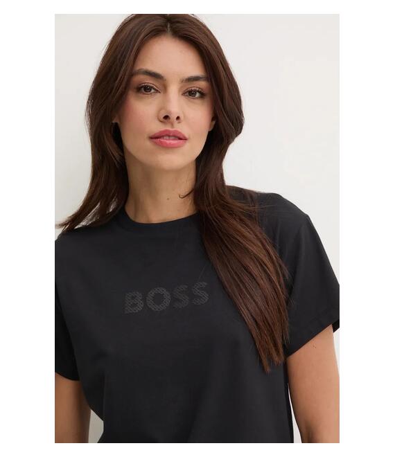 Μπλουζάκι lounge BOSS χρώμα: μαύρο, 50527303