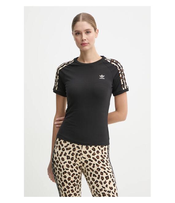 Μπλουζάκι adidas Originals Leopard 3S Tee χρώμα: μαύρο, IW8478