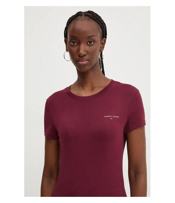 Βαμβακερό μπλουζάκι Tommy Jeans γυναικείο, DW0DW18785