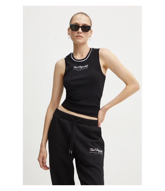 Top Karl Lagerfeld χρώμα: μαύρο, 246W2110