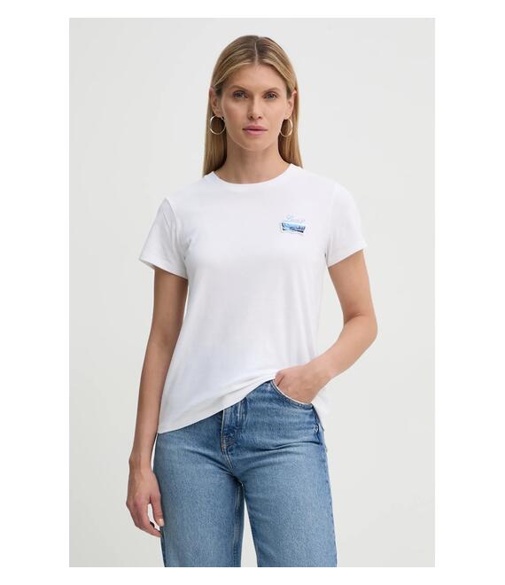 Βαμβακερό μπλουζάκι Levi's γυναικείο, χρώμα: άσπρο, 17369-2793