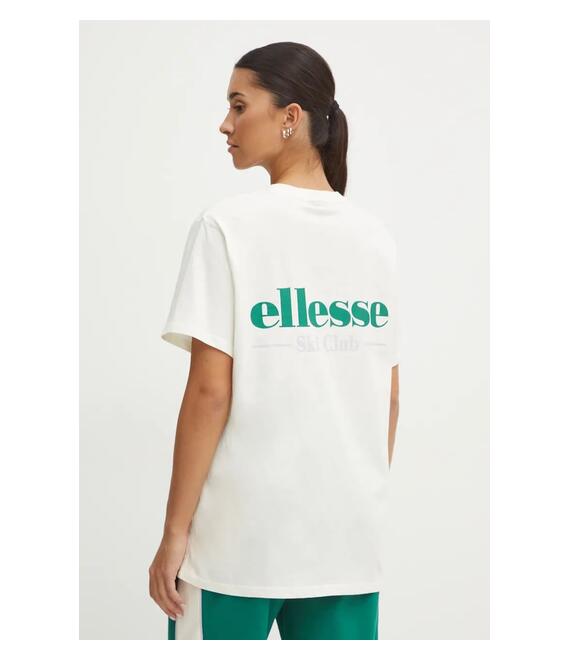 Βαμβακερό μπλουζάκι Ellesse MERIBEL γυναικείο, χρώμα: μπεζ, SGX20906