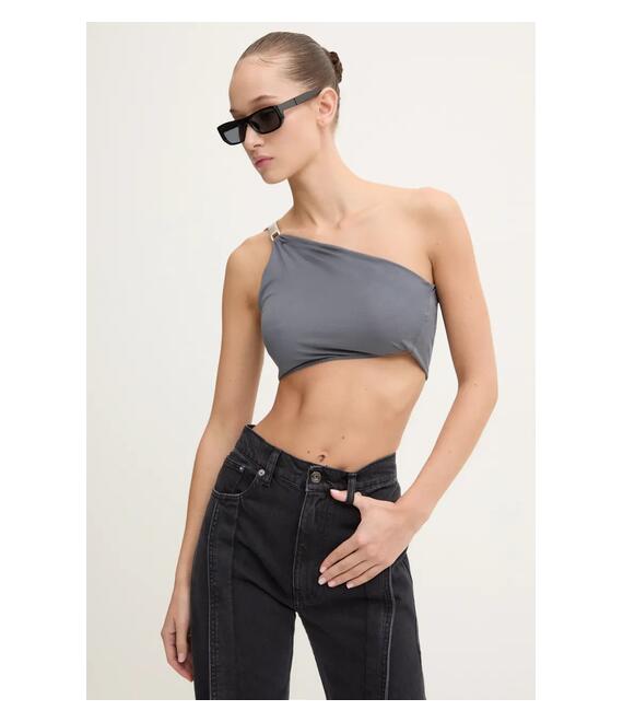 Top Rick Owens Lilies χρώμα: γκρι, LI02D5192RV