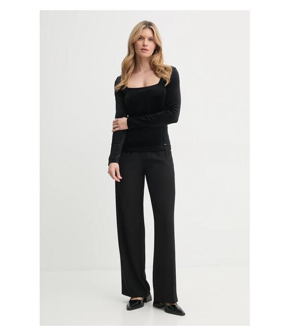 Βελούδινη μπλούζα G-Star Raw χρώμα: μαύρο, D25063-D422
