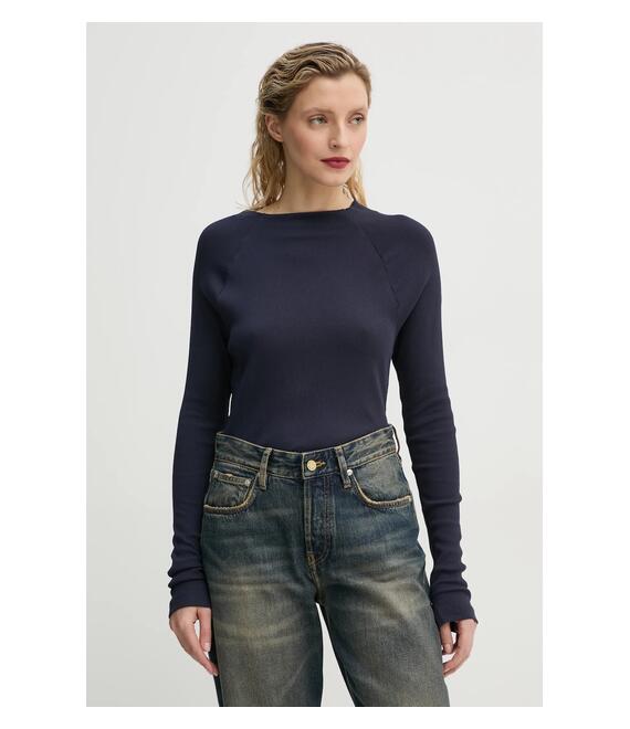 Βαμβακερή μπλούζα με μακριά μανίκια G-Star Raw χρώμα: ναυτικό μπλε, D26411-5268