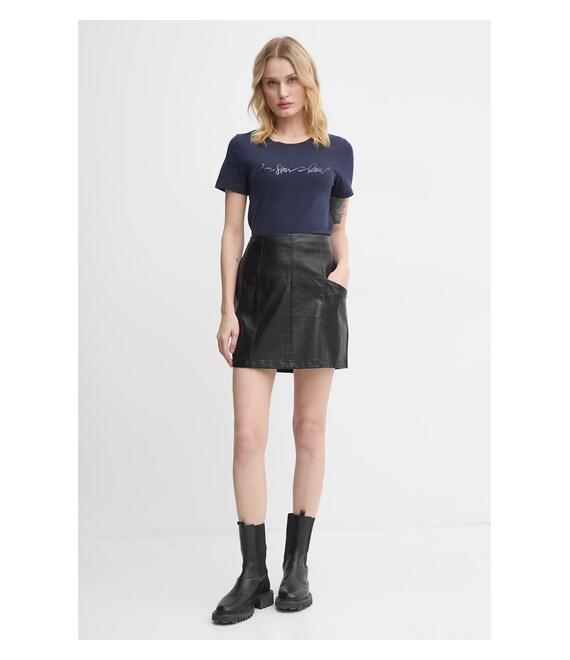 Βαμβακερό μπλουζάκι G-Star Raw γυναικείο, χρώμα: ναυτικό μπλε, D25064-A870
