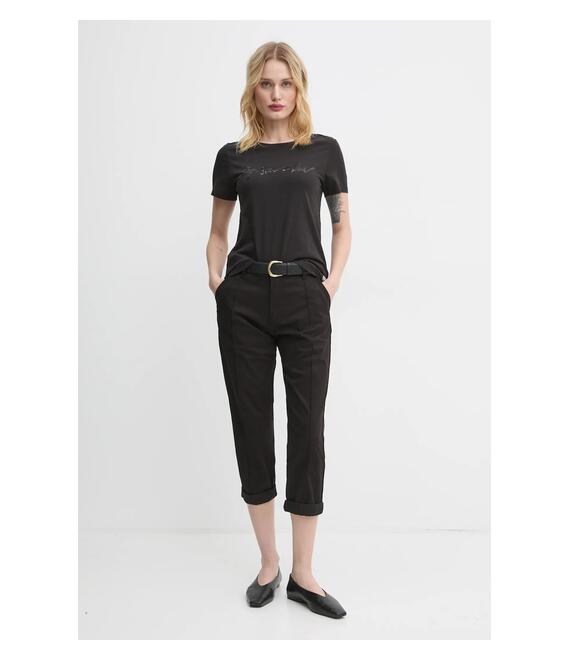 Βαμβακερό μπλουζάκι G-Star Raw γυναικείο, χρώμα: μαύρο, D25064-A870