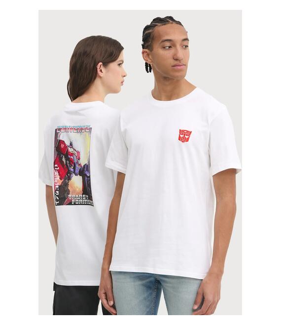 Βαμβακερό μπλουζάκι Converse x Transformers χρώμα: μπεζ, 10027823-A01